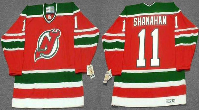 2019 Men New Jersey Devils 11 Shanahan red CCM NHL jerseys